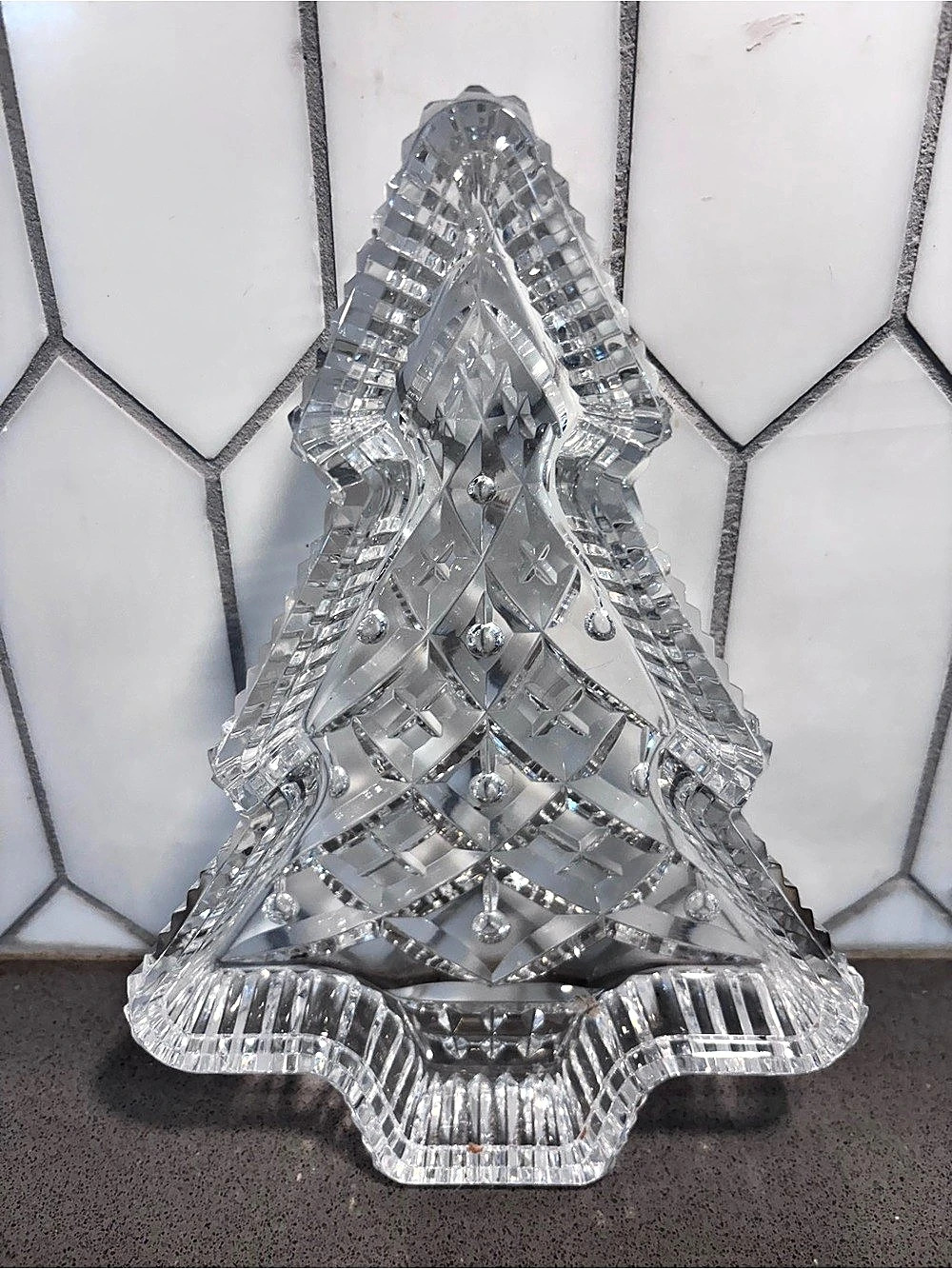 Waterford Crystal Christmas Tree Dish Clear